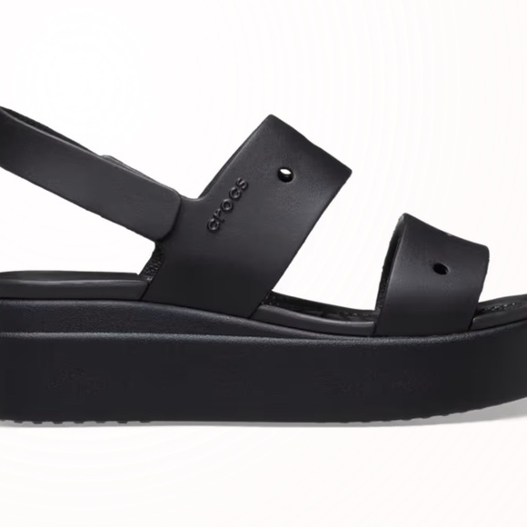 CROCS Black Platform Sandals - Picture 2 of 6